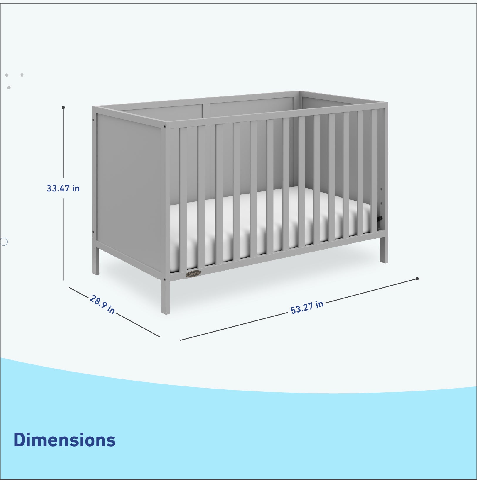 Graco travel lite outlet crib dimensions