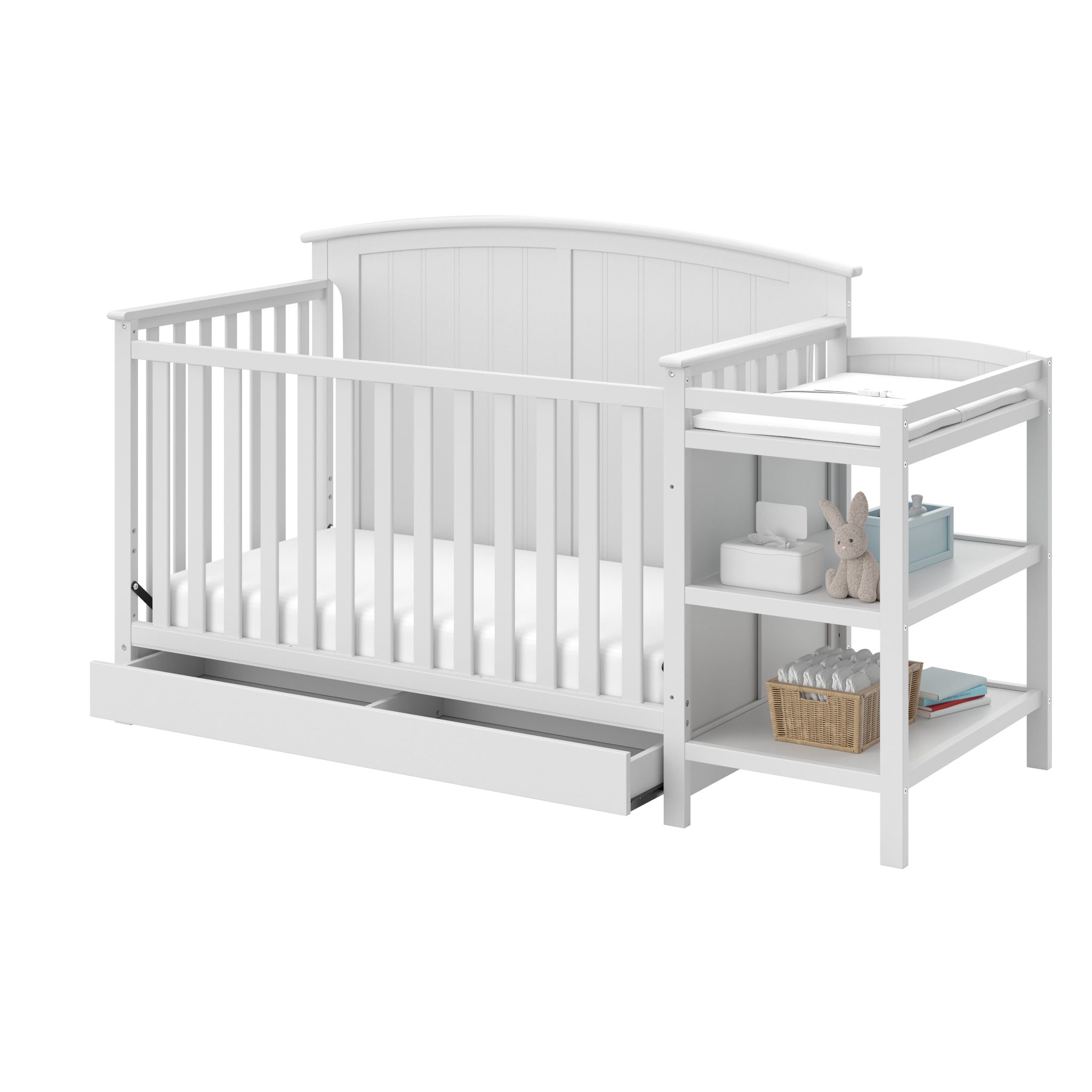 Crib with changer best sale