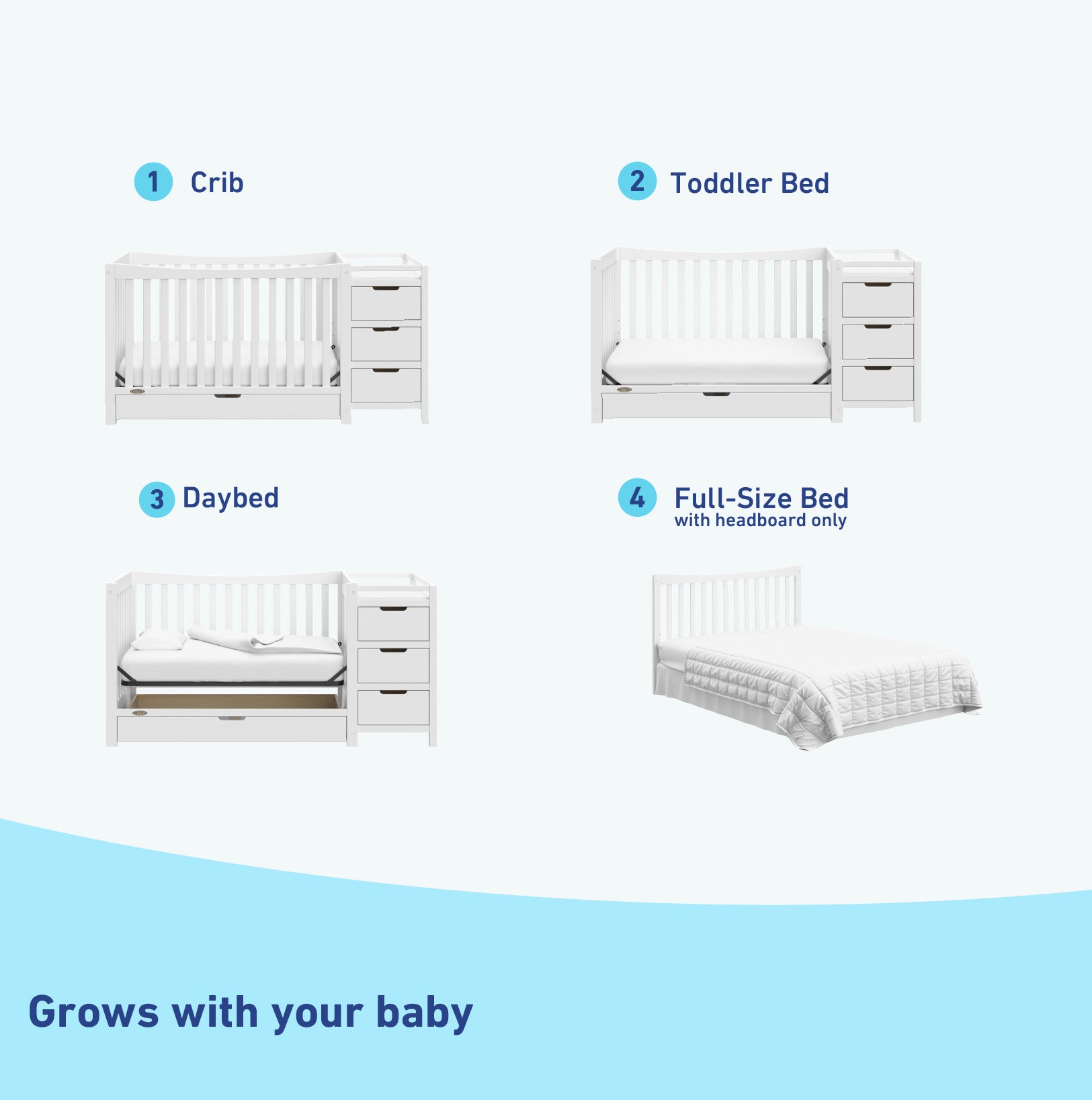 Graco remi 4 in 1 crib cheap and changer instructions