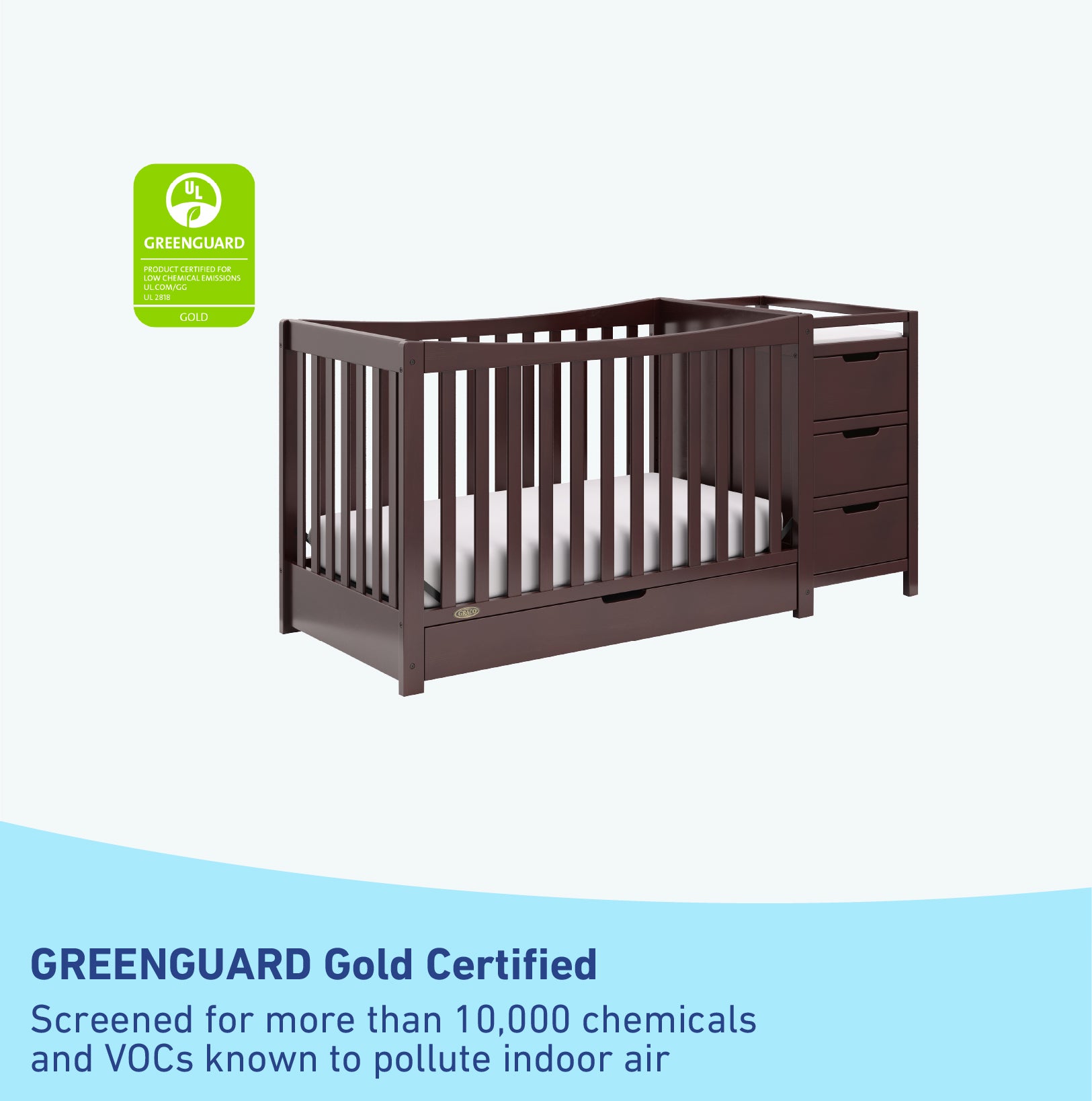 Graco remi 4 outlet in 1 crib