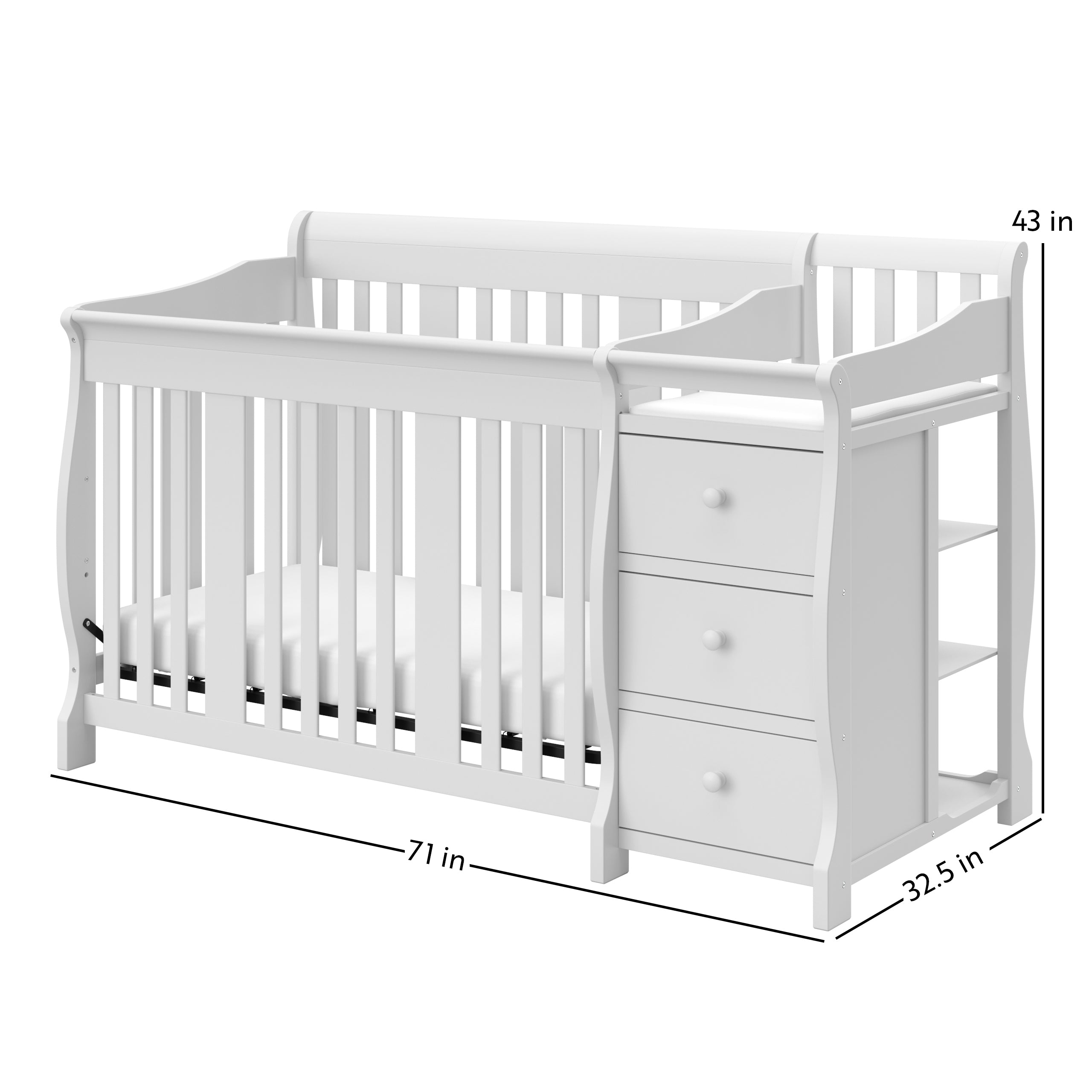 Storkcraft 4 in 1 crib with changing table sale