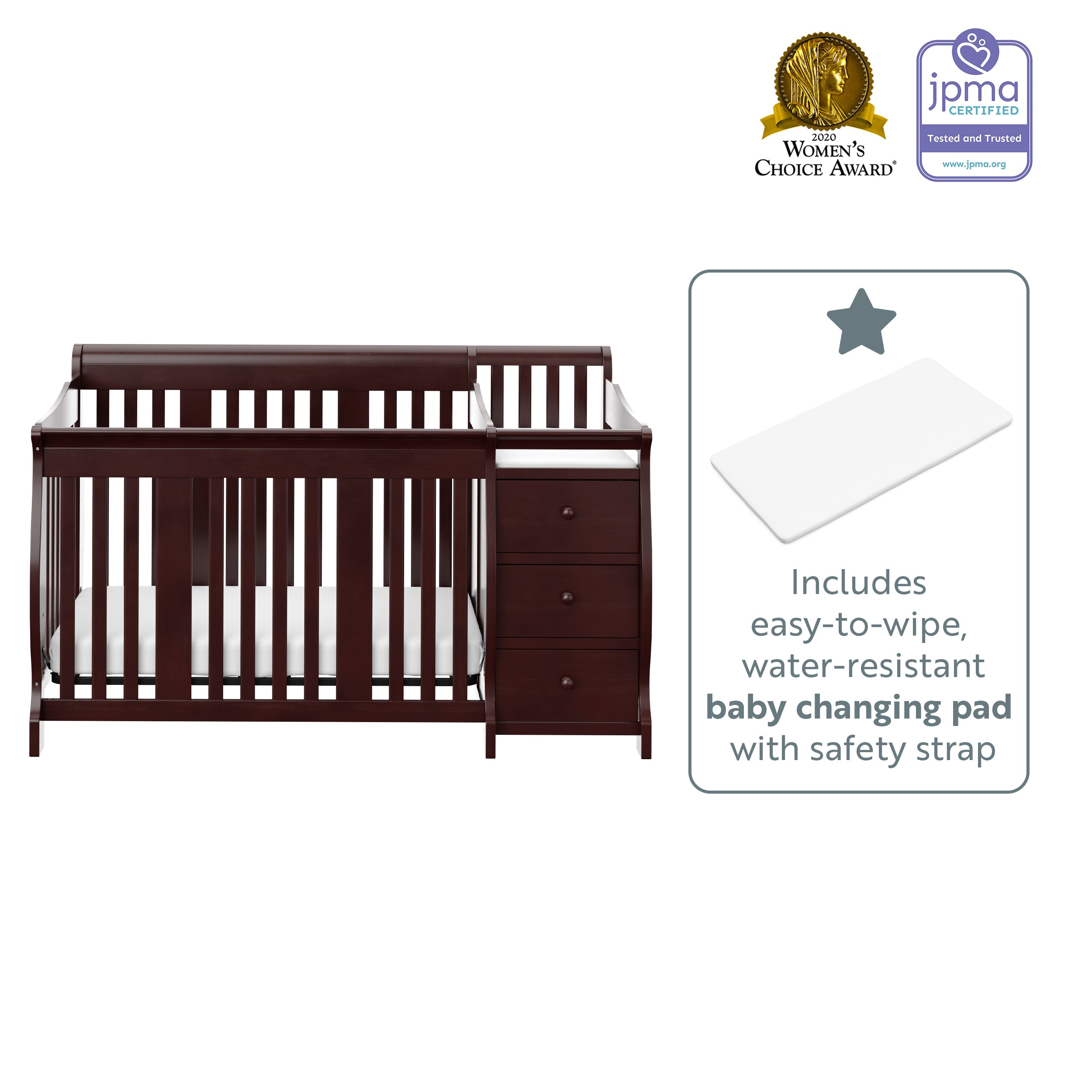 Storkcraft Portofino 5 in 1 Convertible Crib and Changer