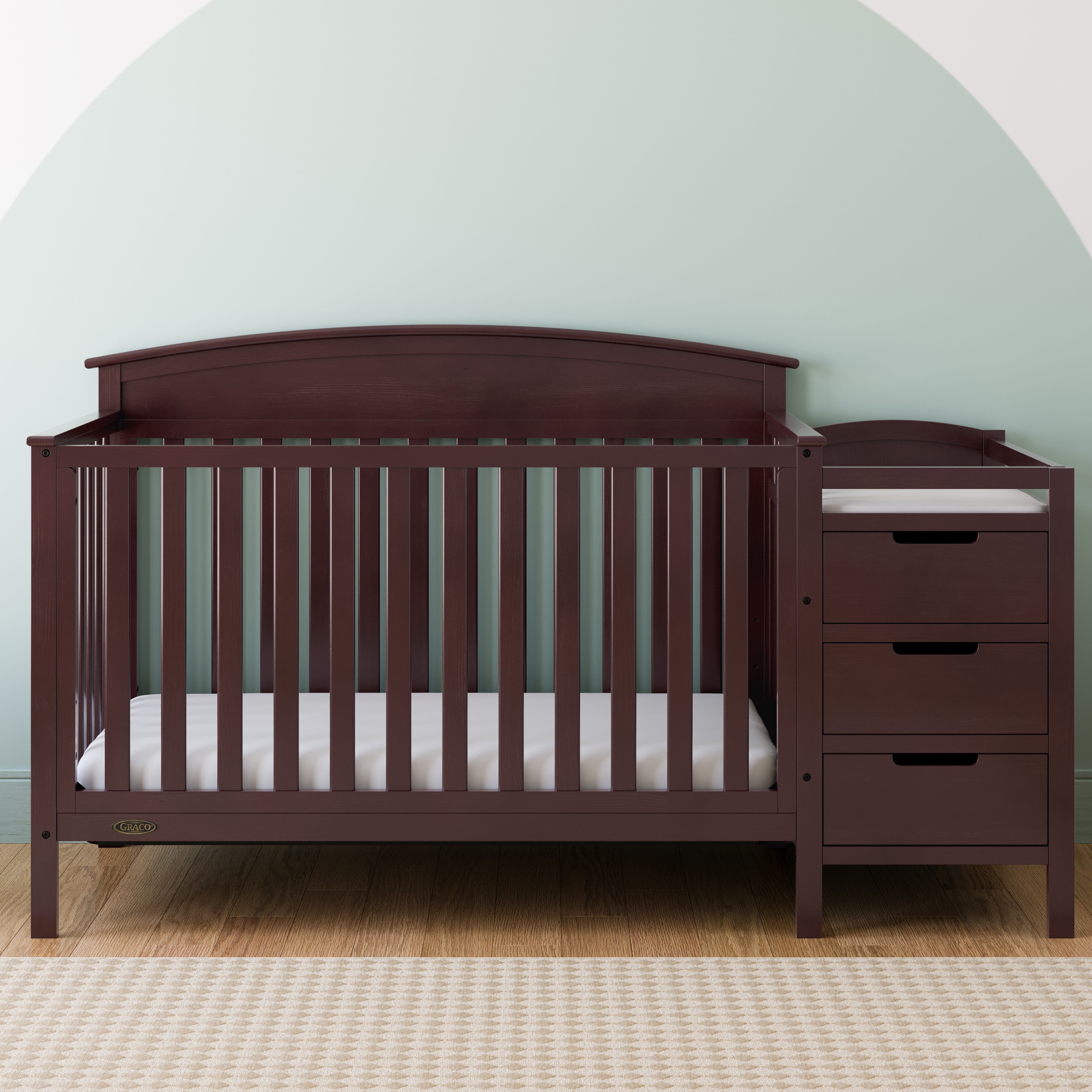 Espresso crib with changing table best sale