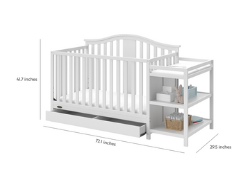 Graco Solano 4 in 1 Convertible Crib and Changer with Drawer