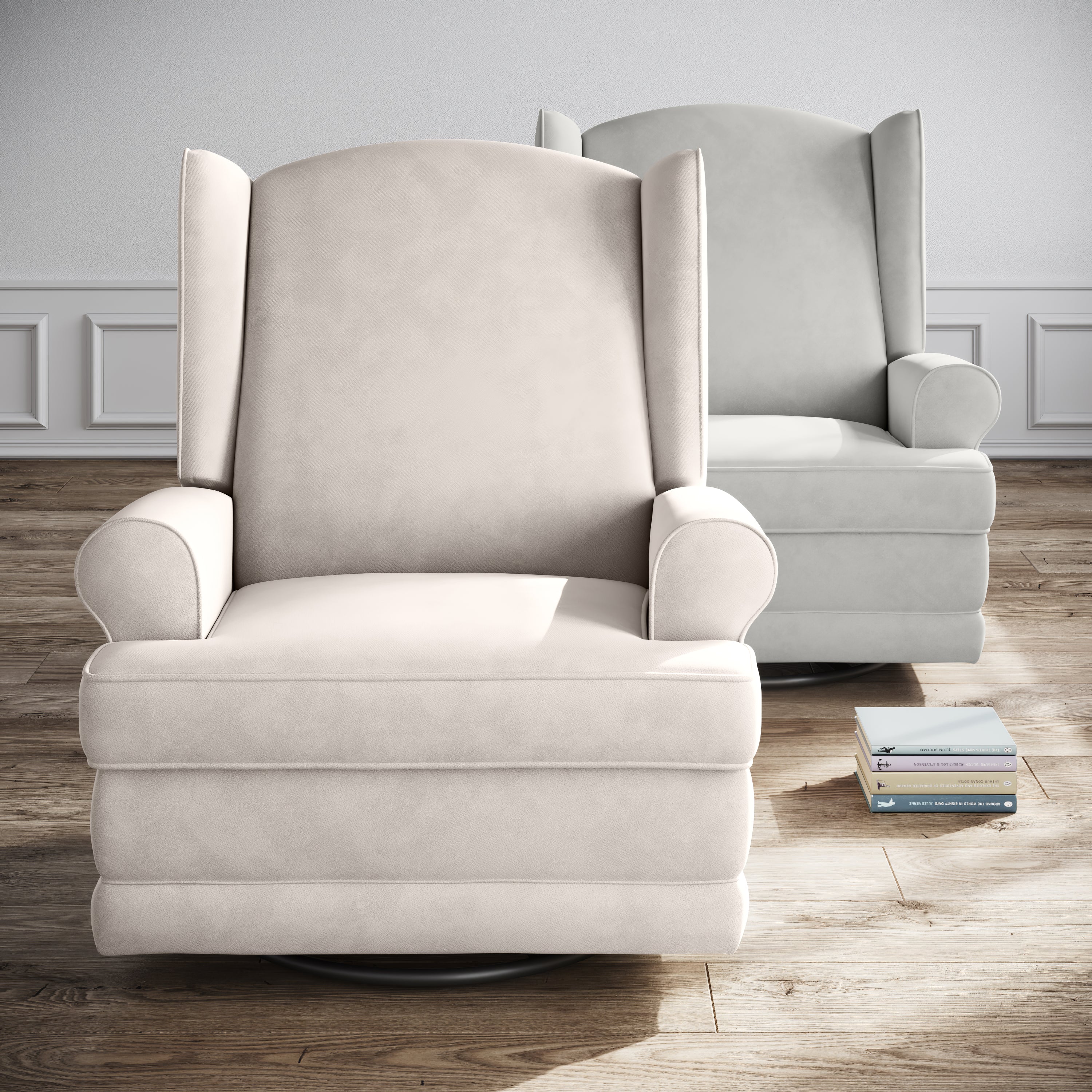 Wingback swivel discount glider & recliner