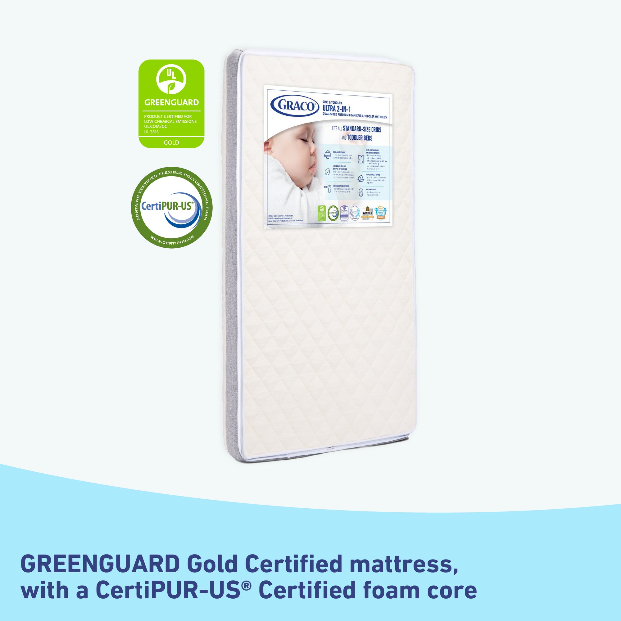 Graco® Ultra 2-in-1 Premium Dual-Sided Crib and Toddler Mattress –  Storkcraft