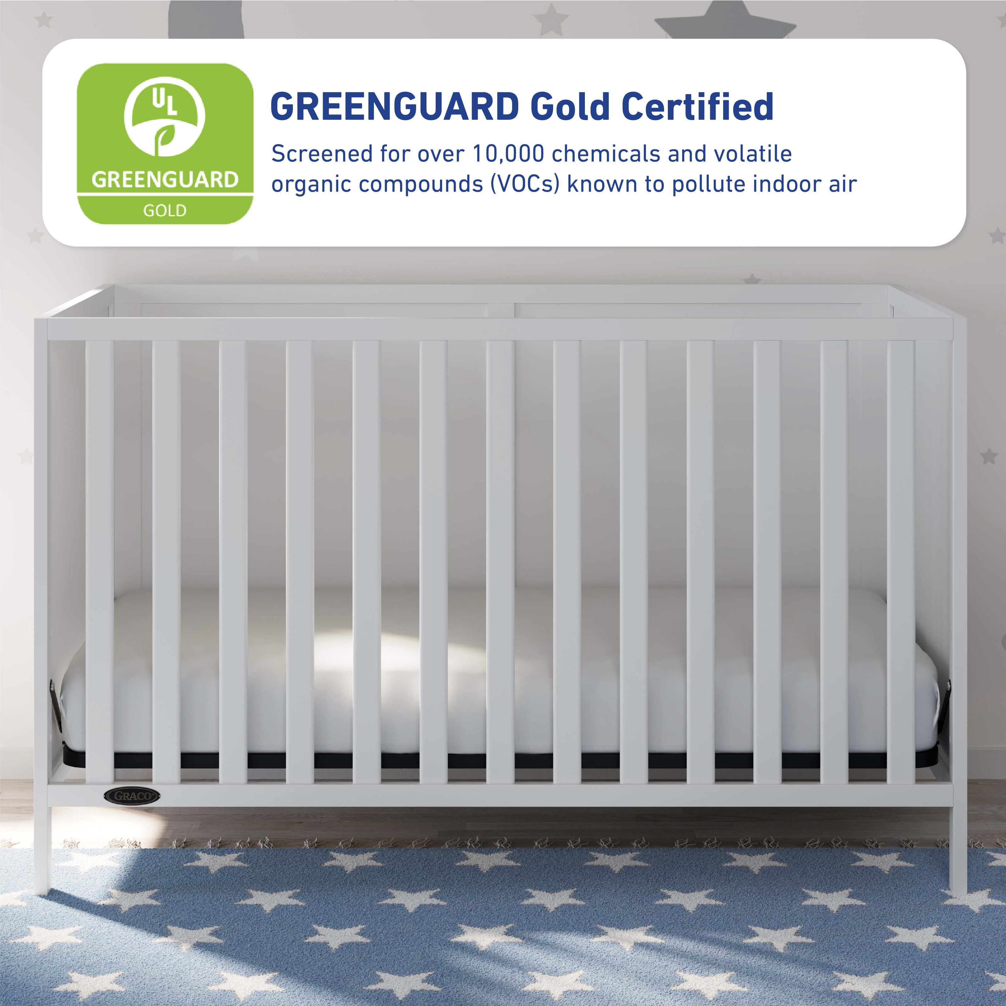 White and gold outlet crib