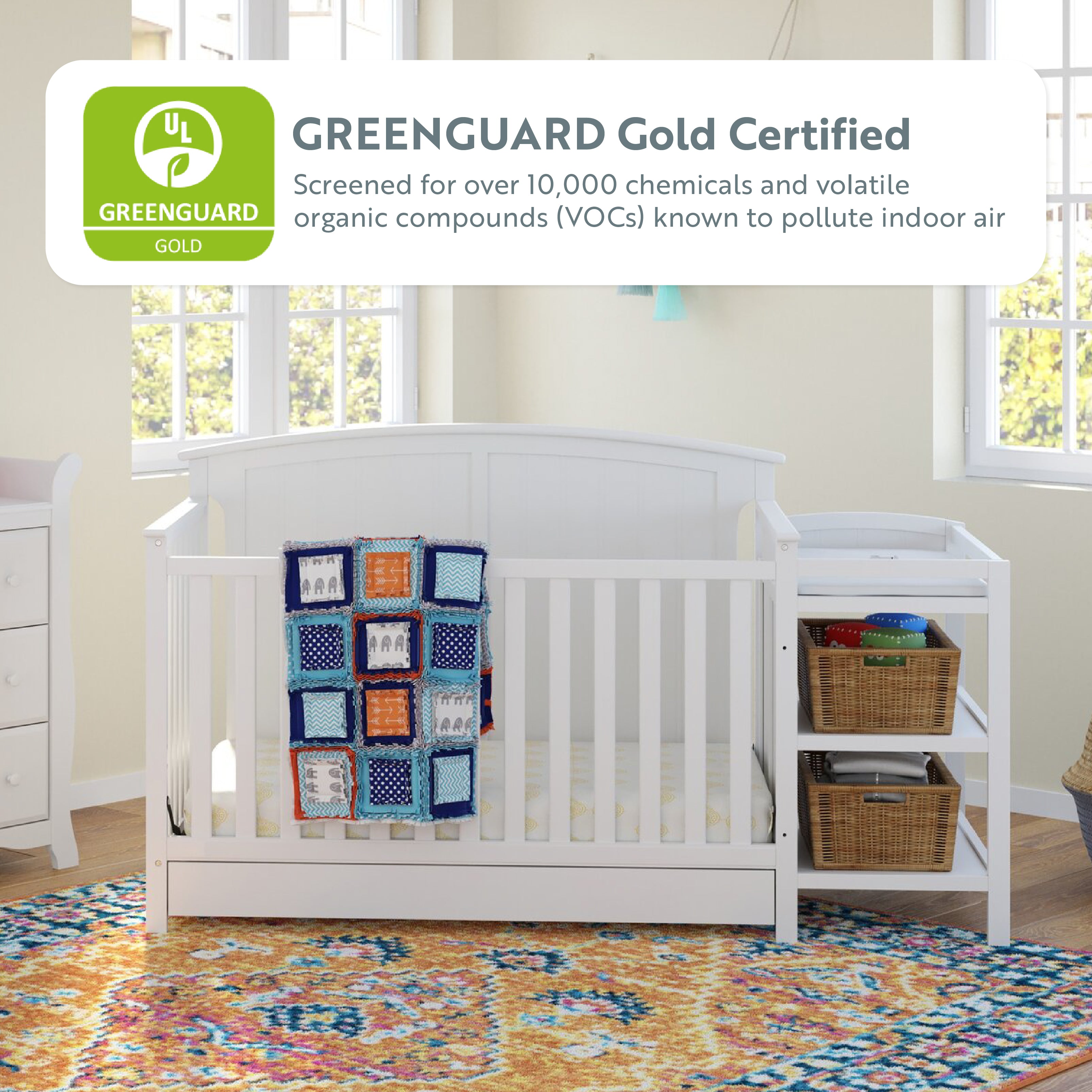 Convertible baby outlet cribs with drawers