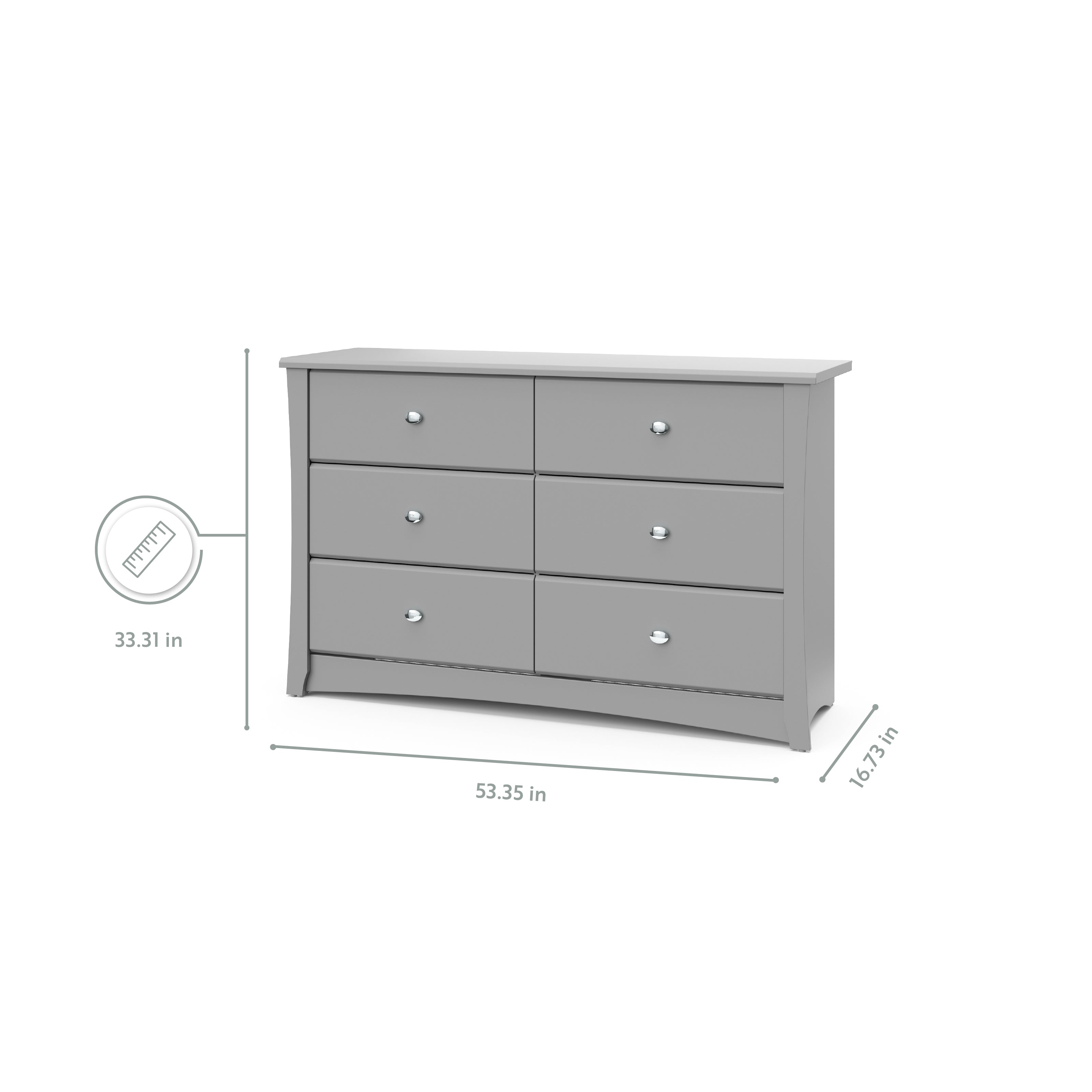 Storkcraft crescent hotsell 6 drawer dresser