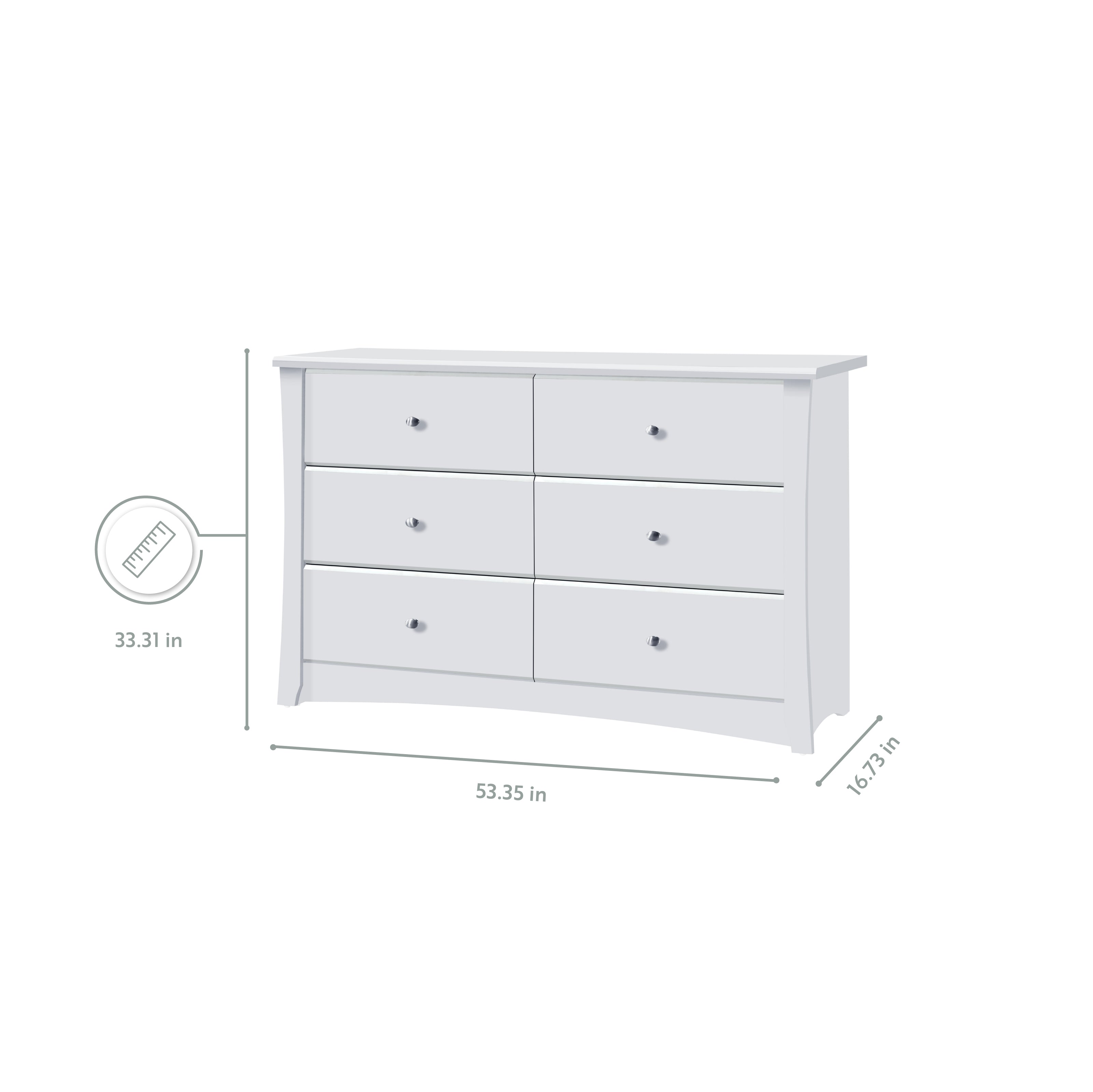 Crescent 6 clearance drawer double dresser